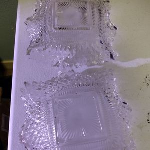 Vintage crystal ashtray X 2